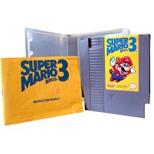 Super Mario Bros 3 Nintendo includes Instruction booklet + case Untested  ga153